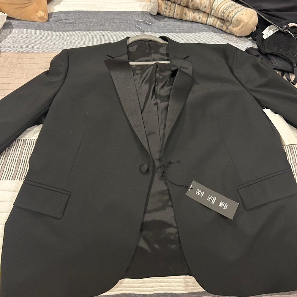 Black Blazer with Satin Lapel